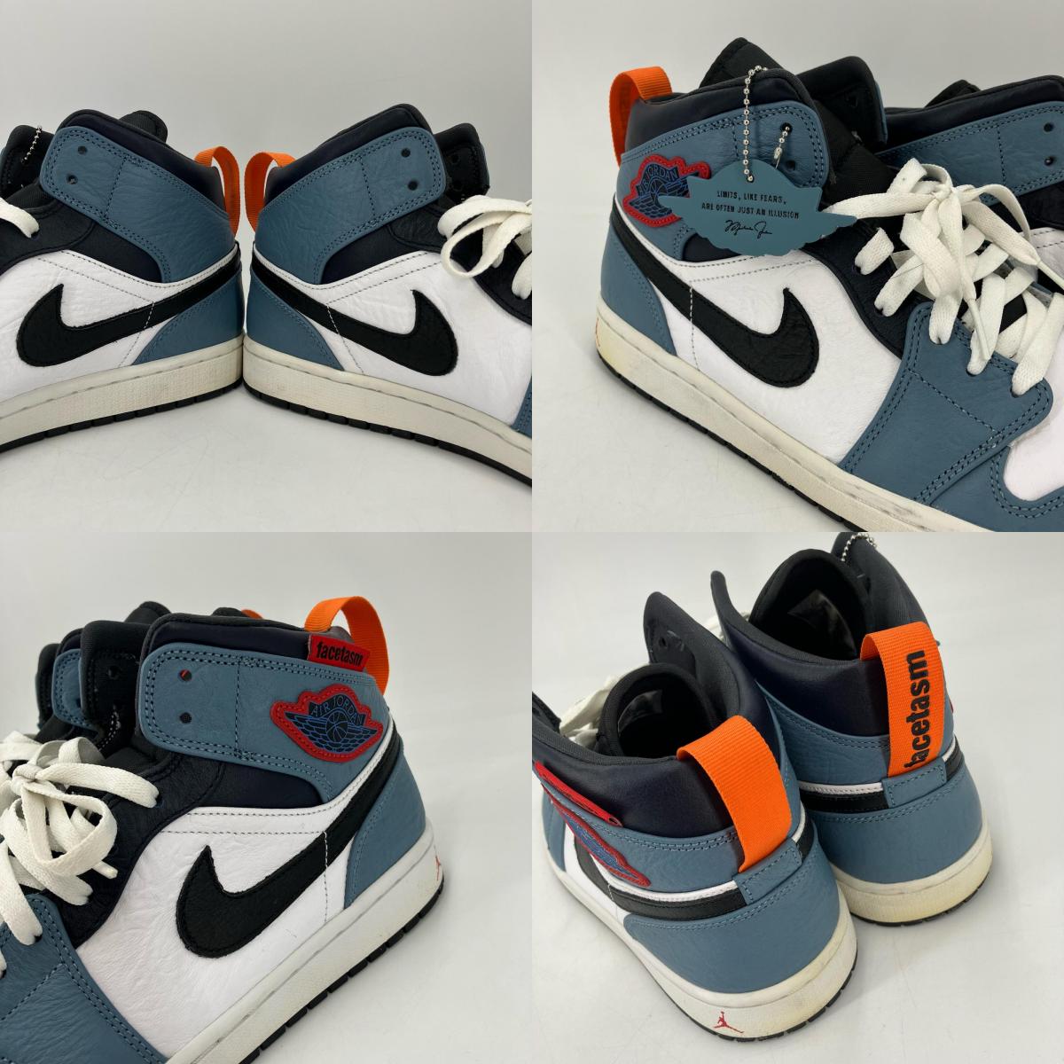 NIKE AIR JORDAN | ナイキ　エアー　ジョーダン FACETASM × Nike Air Jordan 1 Mid White/Navy スニーカー CU2802-100 マルチカラー 29cm【イオン広店】