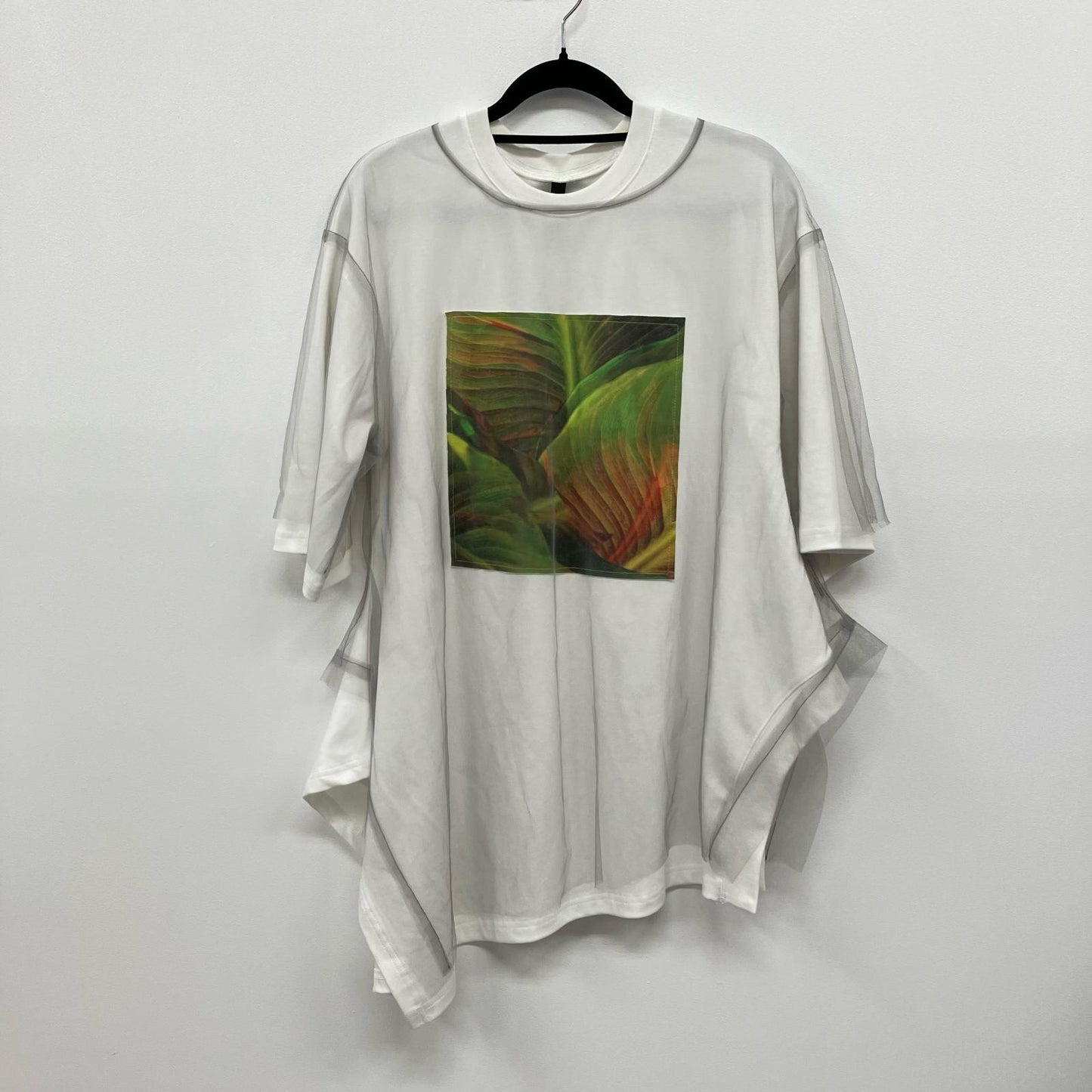 AULA AILA | アウラアイラ 2WAY LEAF PHOTO PRINT LAYERED T-SHIRT 半袖Ｔシャツ 1241-08054 ホワイト【イオン広店】