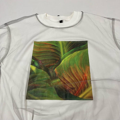 AULA AILA | アウラアイラ 2WAY LEAF PHOTO PRINT LAYERED T-SHIRT 半袖Ｔシャツ 1241-08054 ホワイト【イオン広店】