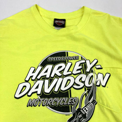 HARLEY-DAVIDSON | ハーレーダビットソン 半袖Ｔシャツ イエロー サイズ：XL【イオン広店】