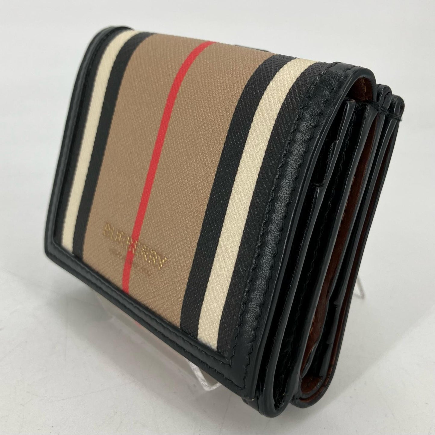 BURBERRY | バーバリー PVCレザーコンパクトウォレット 三つ折り財布【イオン広店】