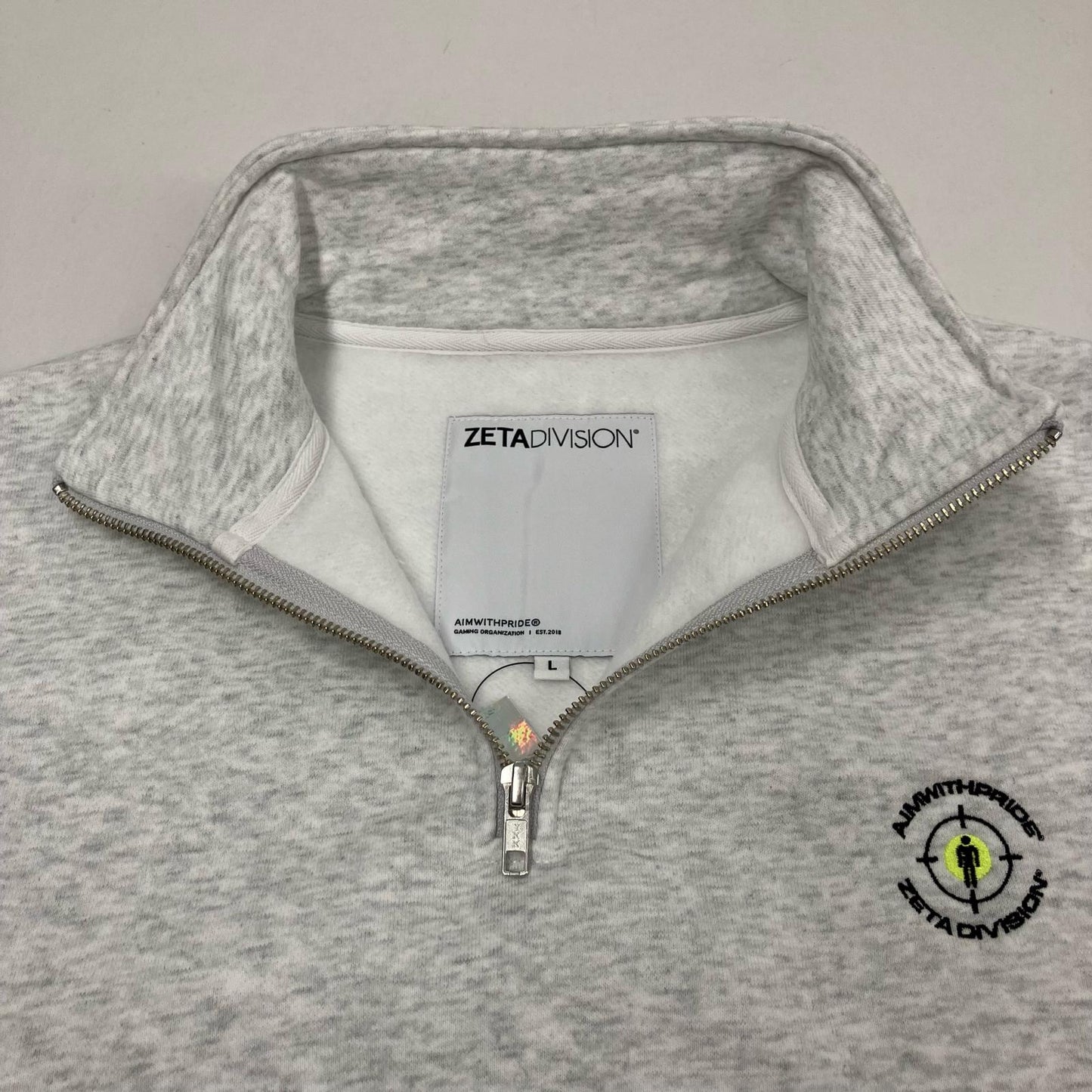 ZETA DIVISION　AWP HALF ZIP SWEAT V2 ASH スウェット グレー サイズ：L【イオン広店】