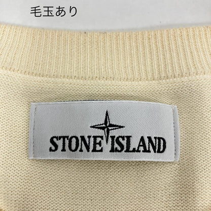 STONE ISLAND | ストーンアイランド RIBBED SOFT ORGANIC COTTON CREWNECK セーター アイボリー サイズ：L【イオン広店】