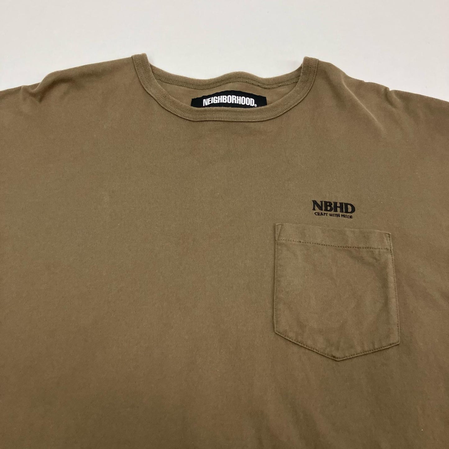 NEIGHBORHOOD | ネイバーフッド Long Sleeve Classic Pocket T-Shirt 長袖Ｔシャツ 232FPNH-CSM09 ブラウン サイズ：L【イオン広店】