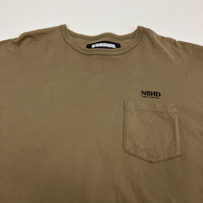 NEIGHBORHOOD | ネイバーフッド Long Sleeve Classic Pocket T-Shirt 長袖Ｔシャツ 232FPNH-CSM09 ブラウン サイズ：L【イオン広店】
