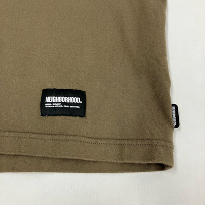 NEIGHBORHOOD | ネイバーフッド Long Sleeve Classic Pocket T-Shirt 長袖Ｔシャツ 232FPNH-CSM09 ブラウン サイズ：L【イオン広店】
