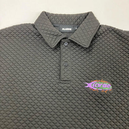 X-LARGE | エクストララージ BARBED WIRE POLO SHIRT ポロシャツ 101242013003 ブラック サイズ：L【イオン広店】