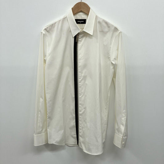 DSQUARED2 | ディースクエアード ジップアップシャツブルゾン ブルゾン S74DL0929 ホワイト サイズ：48【イオン広店】