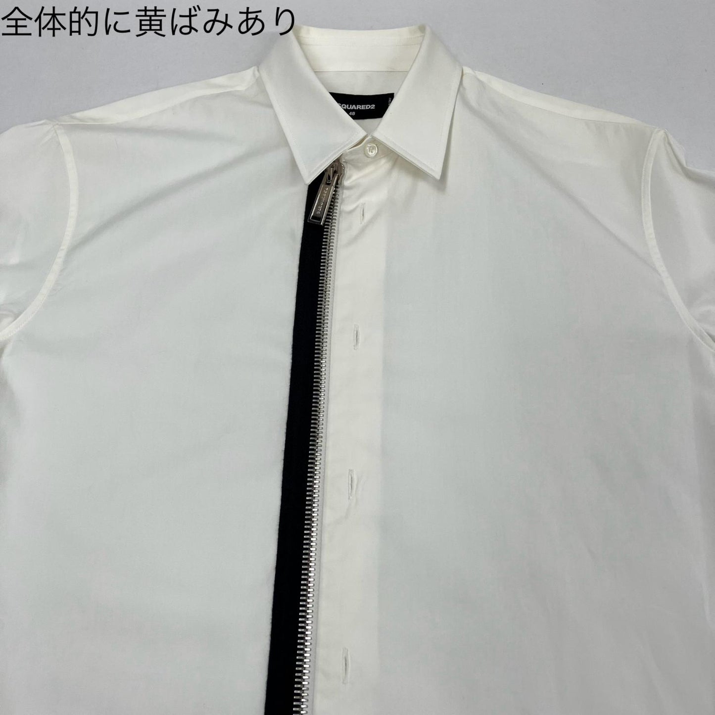DSQUARED2 | ディースクエアード ジップアップシャツブルゾン ブルゾン S74DL0929 ホワイト サイズ：48【イオン広店】