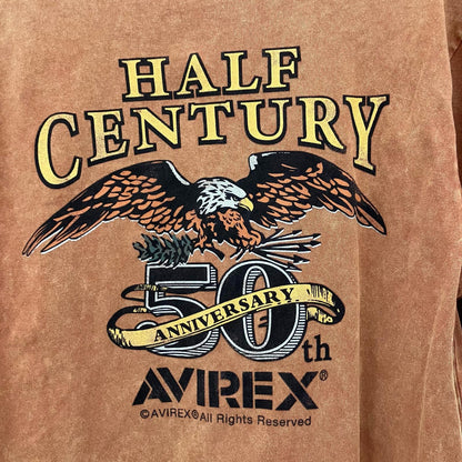 AVIREX | アヴィレックス HALF CENTURY ANNIV TEE 半袖Ｔシャツ 783-5234001 ブラウン サイズ：L【イオン広店】