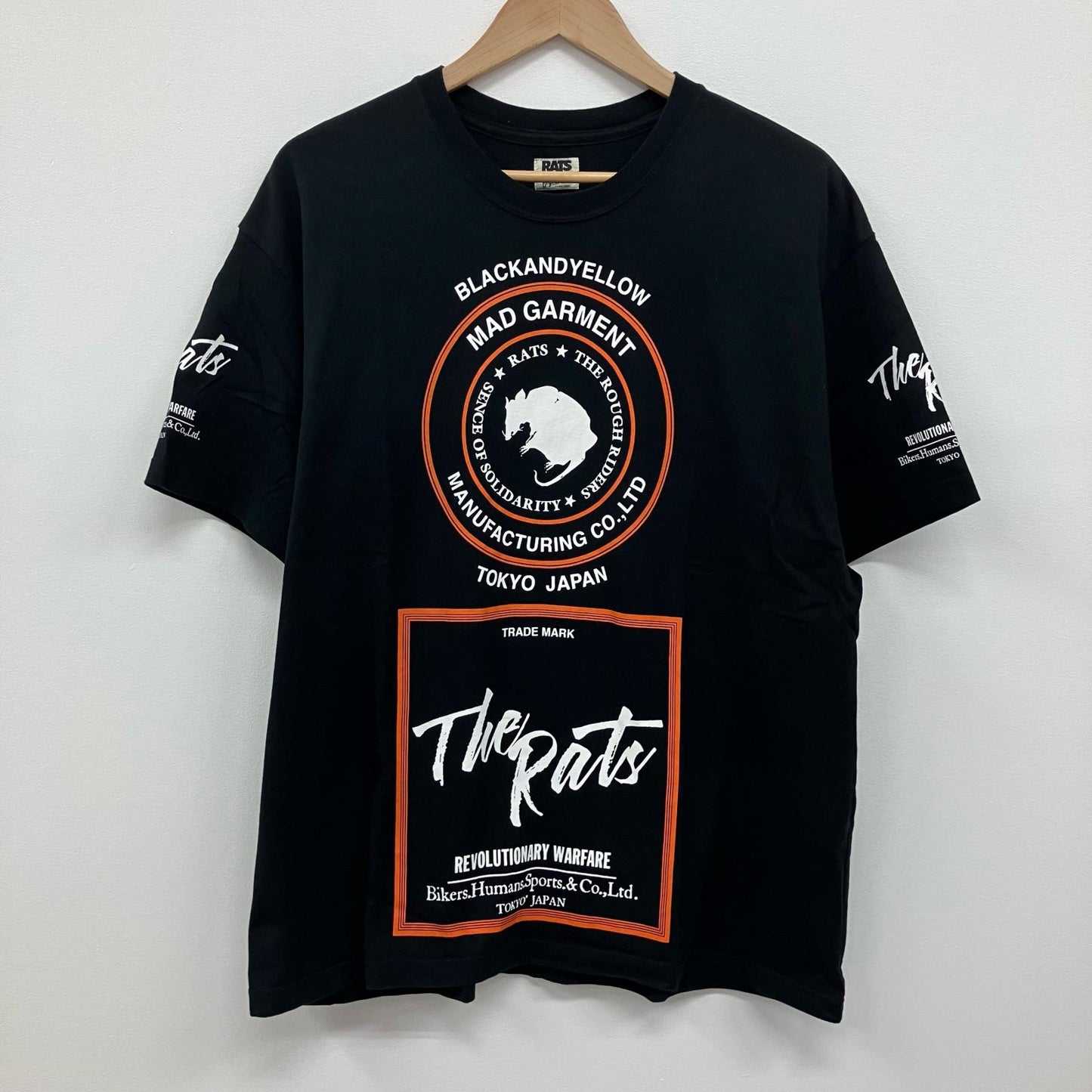 RATS | ラッツ BIG LOGO TEE 半袖Ｔシャツ 22RT-0602 ブラック サイズ：M【イオン広店】