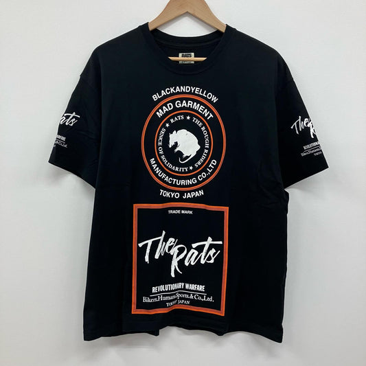 RATS | ラッツ BIG LOGO TEE 半袖Ｔシャツ 22RT-0602 ブラック サイズ：M【イオン広店】