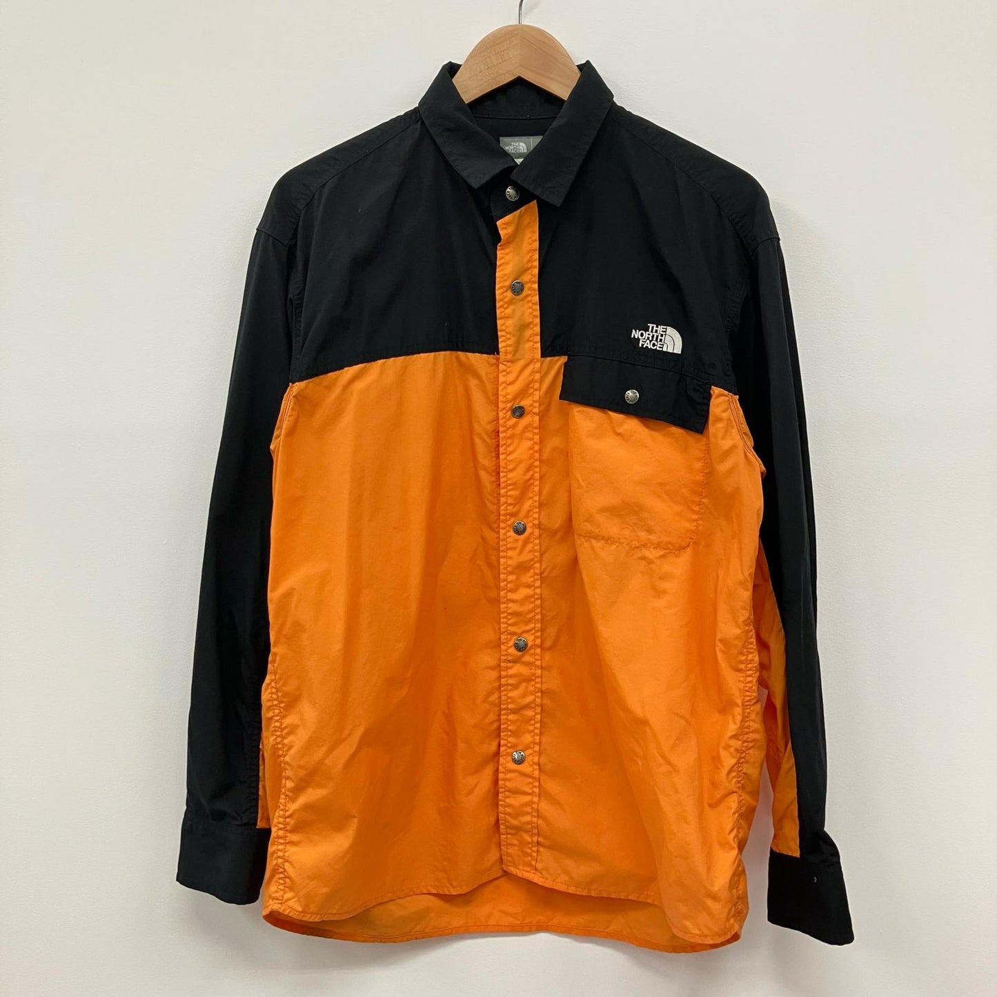 THE NORTH FACE | ザ・ノースフェイス L/S Nuptse Shirt 長袖シャツ NR11961 オレンジ サイズ：L【イオン広店】