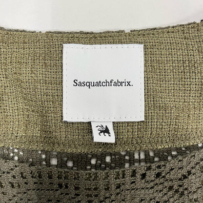 SASQUATCH fabrix | サスクワッチファブリックス LOVE & PEACE LACE SMOCK カットソー 24SS-CSL-004 カーキ サイズ：XL【イオン広店】