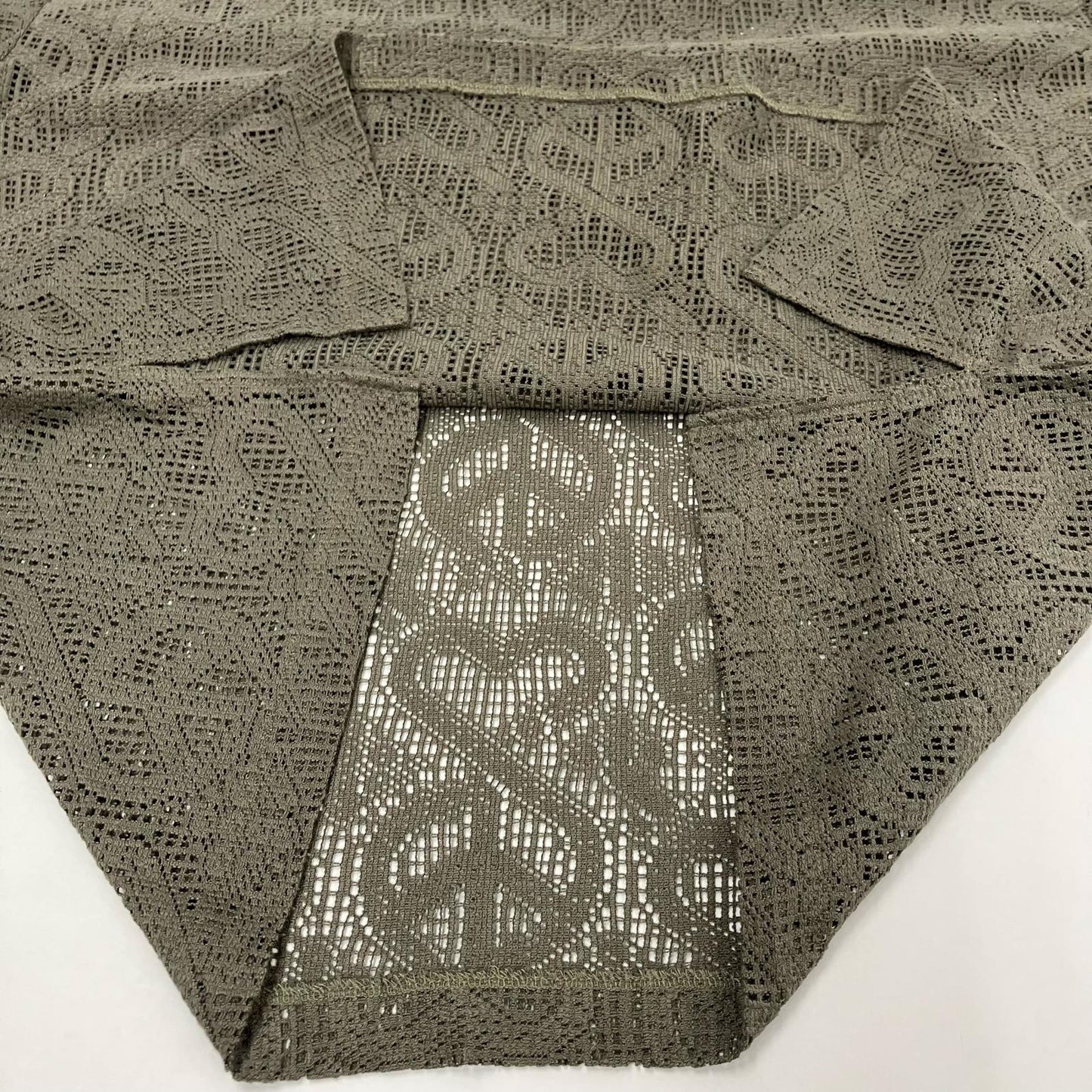 SASQUATCH fabrix | サスクワッチファブリックス LOVE & PEACE LACE SMOCK カットソー 24SS-CSL-004 カーキ サイズ：XL【イオン広店】