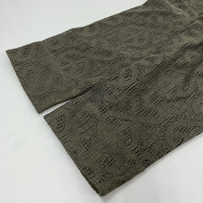 SASQUATCH fabrix | サスクワッチファブリックス LOVE & PEACE LACE SMOCK カットソー 24SS-CSL-004 カーキ サイズ：XL【イオン広店】