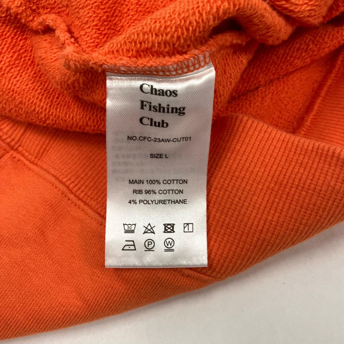 CHAOS FISHING CLUB | カオスフィッシングクラブ LOGO HOODIE パーカー CFC-23AW-CUT01 オレンジ サイズ：L【イオン広店】