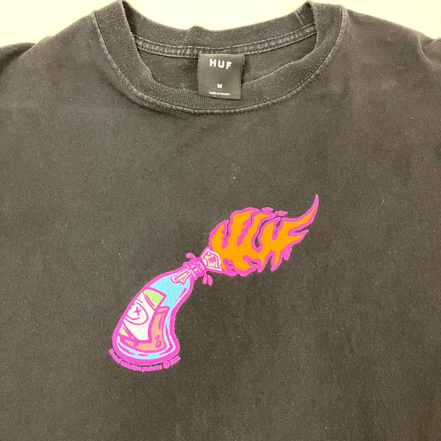 HUF | ハフ FIRE STARTER S/S TEE 半袖Ｔシャツ TS01947 ブラック サイズ：M【イオン広店】