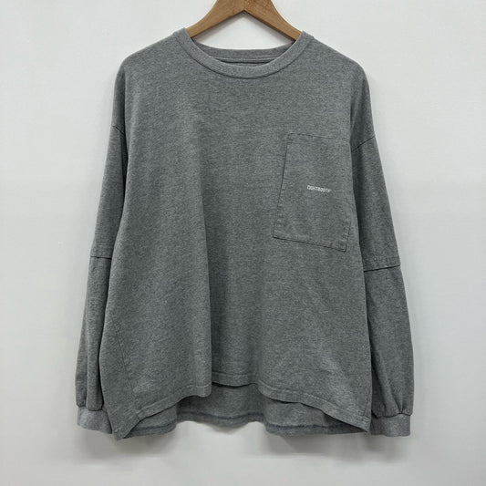 TIGHTBOOTH PRODUCTION | タイトブースプロダクション layered L/S tee 長袖Ｔシャツ グレー サイズ：L【イオン広店】