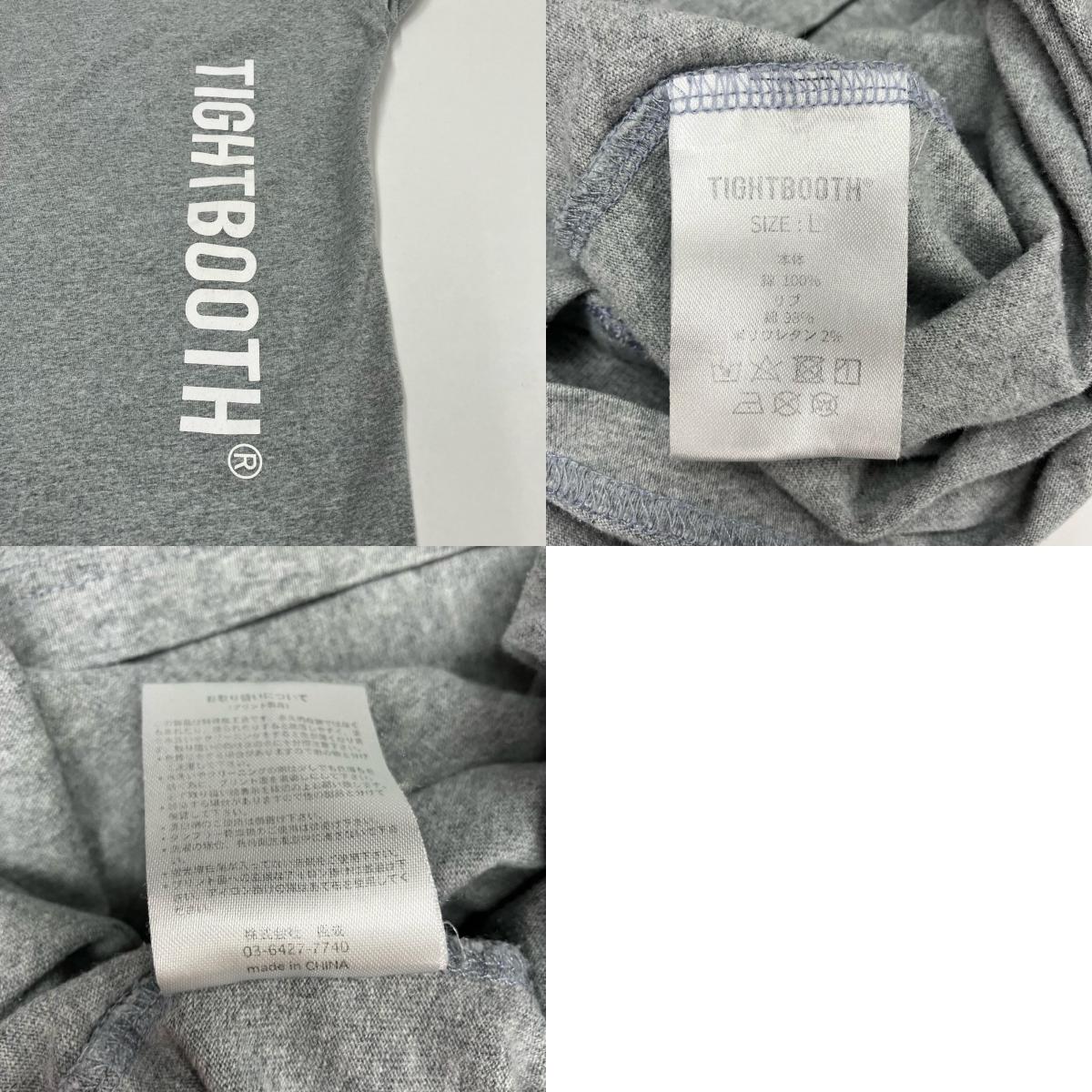 TIGHTBOOTH PRODUCTION | タイトブースプロダクション layered L/S tee 長袖Ｔシャツ グレー サイズ：L【イオン広店】
