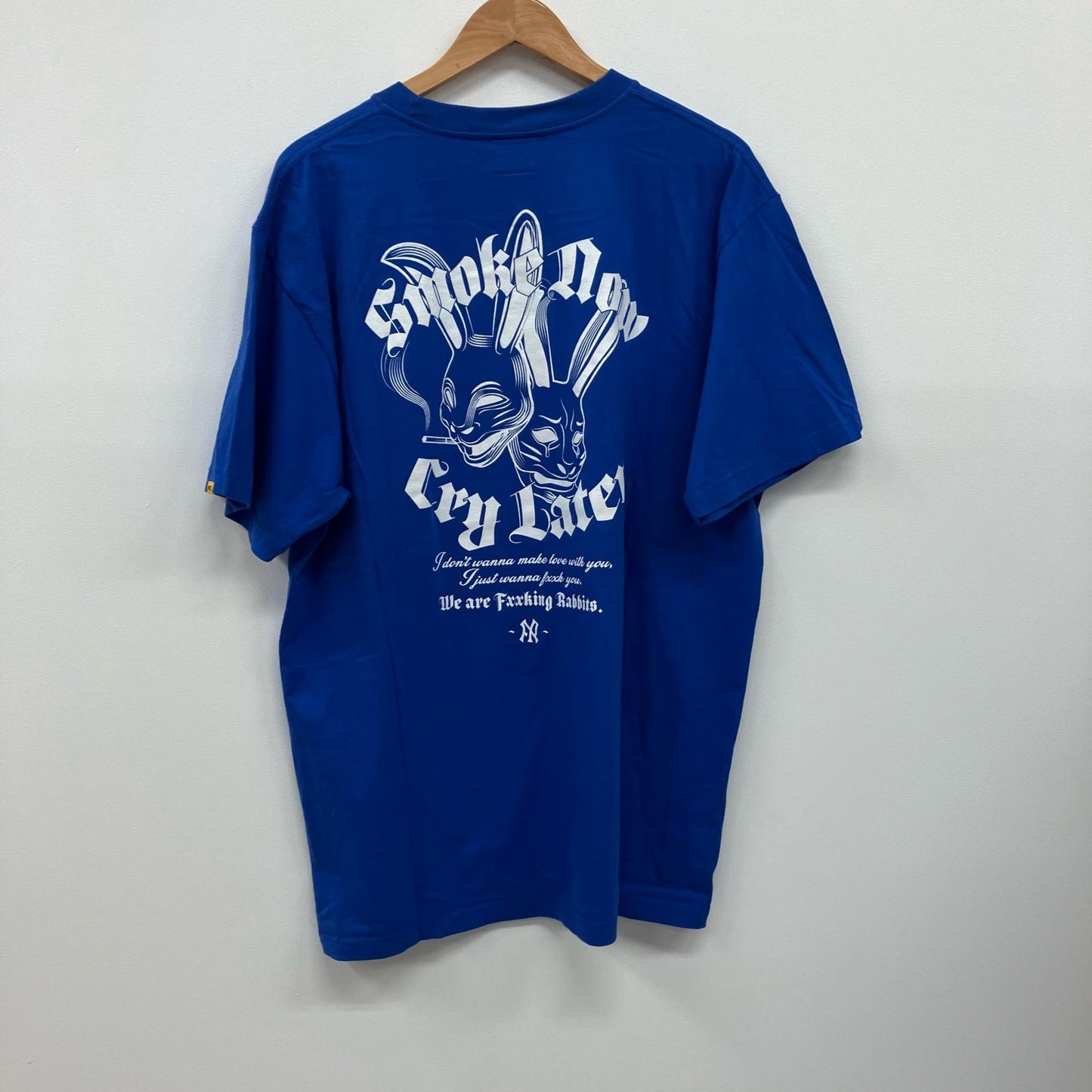 #FR2 | エフアールツー Smoke Now Cry Later 半袖Ｔシャツ ブルー サイズ：XL【イオン広店】