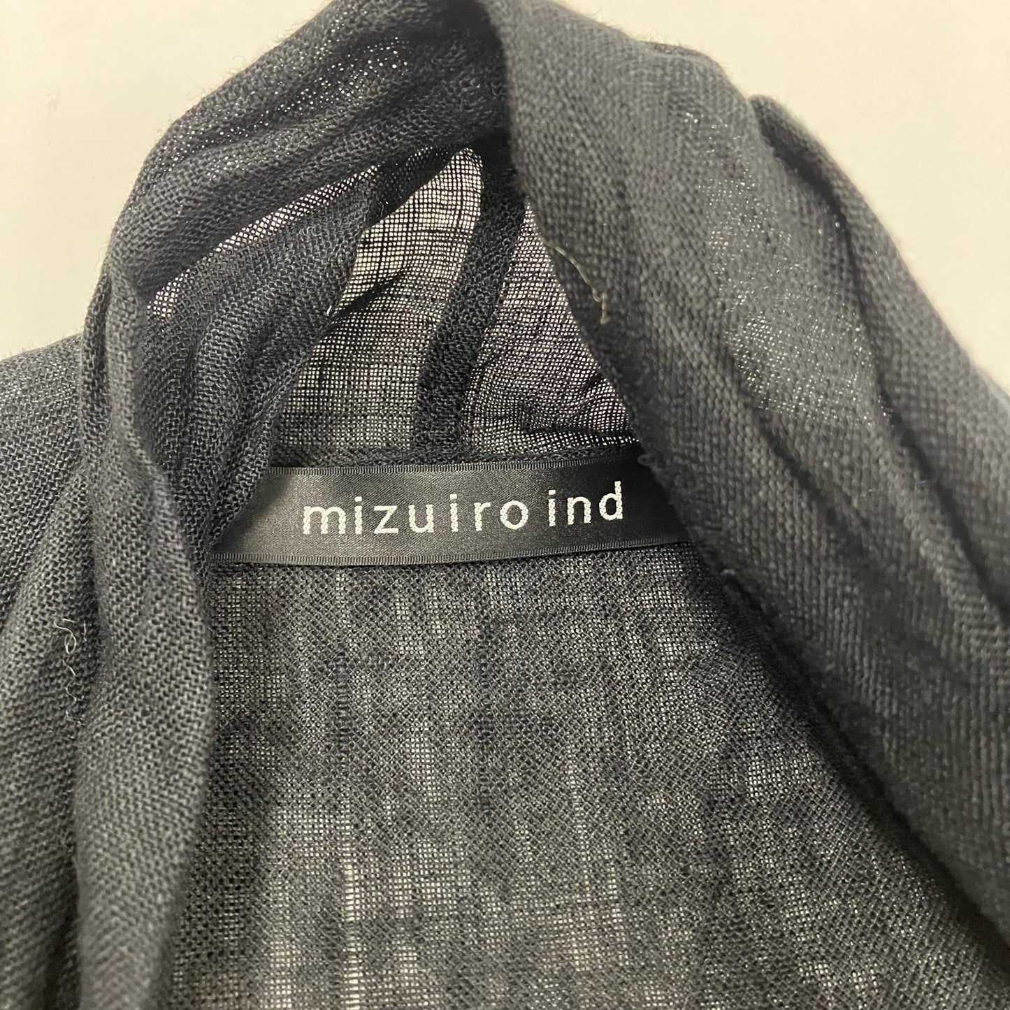mizuiro-ind | ミズイロインド リネンシャツ 長袖シャツ ブラック【イオン広店】