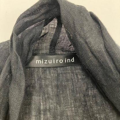 mizuiro-ind | ミズイロインド リネンシャツ 長袖シャツ ブラック【イオン広店】