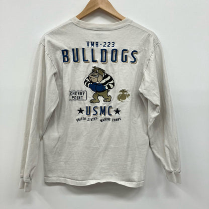 AVIREX | アヴィレックス ブルドッグ ロングスリーブTシャツ 長袖Ｔシャツ 783-2230014 ホワイト サイズ：M【イオン広店】