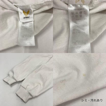 AVIREX | アヴィレックス ブルドッグ ロングスリーブTシャツ 長袖Ｔシャツ 783-2230014 ホワイト サイズ：M【イオン広店】