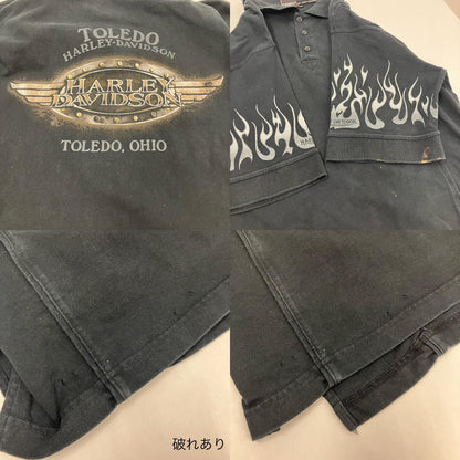 HARLEY-DAVIDSON | ハーレーダビットソン ポロシャツ ブラック サイズ：XL【イオン広店】