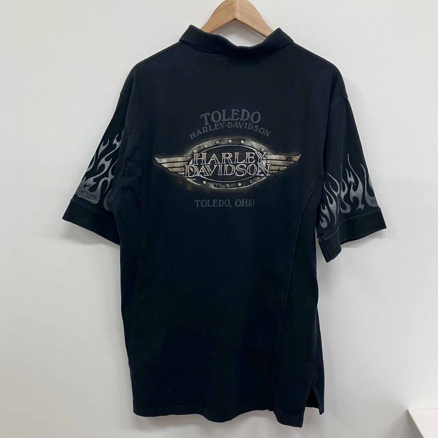HARLEY-DAVIDSON | ハーレーダビットソン ポロシャツ ブラック サイズ：XL【イオン広店】