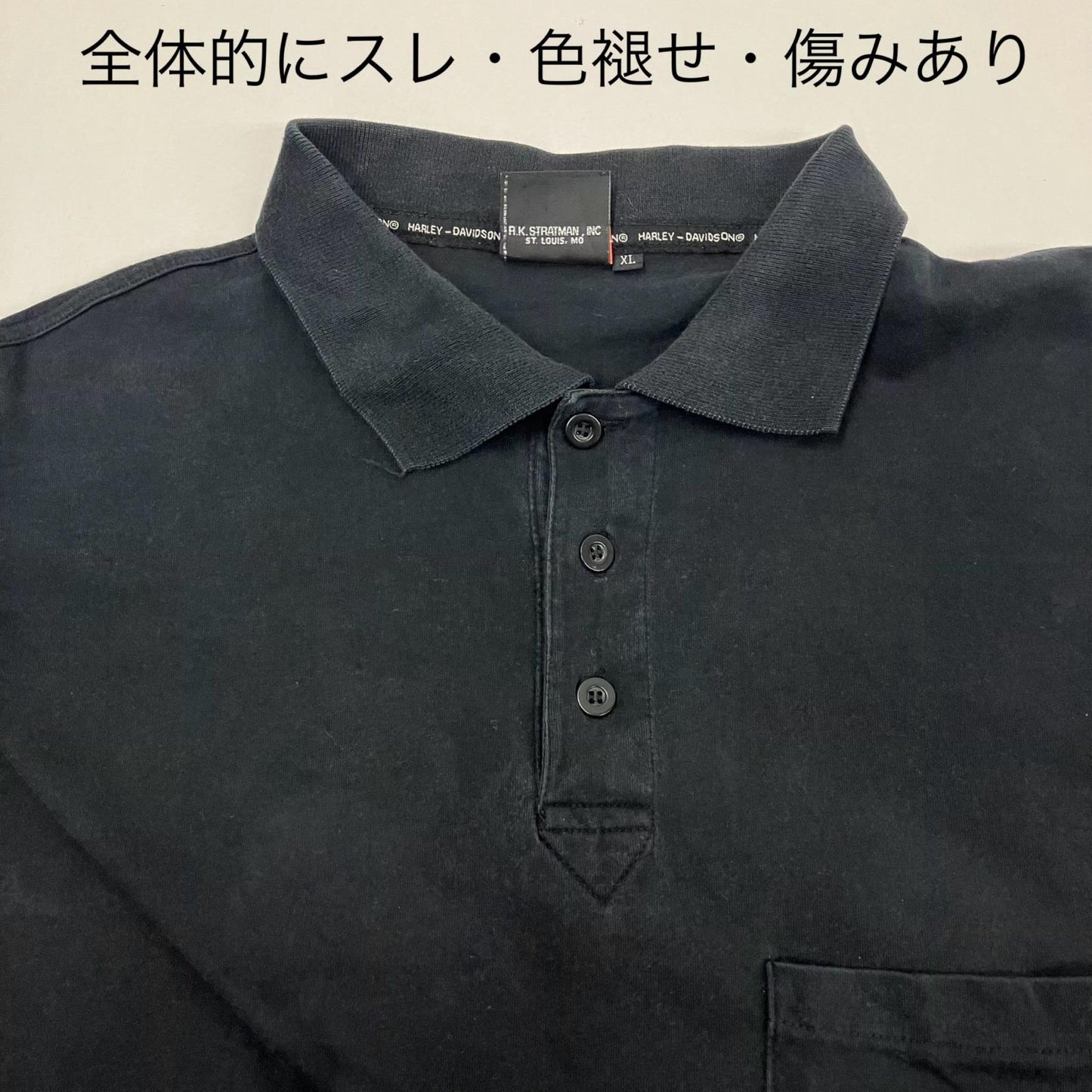 HARLEY-DAVIDSON | ハーレーダビットソン ポロシャツ ブラック サイズ：XL【イオン広店】