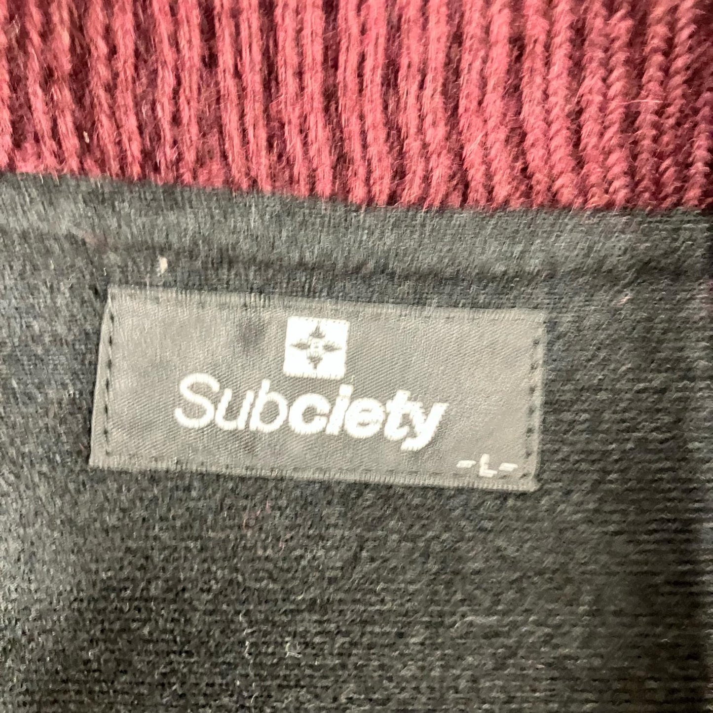 Subciety | サブサエティ スタジャン ボルドー/バーガンディー サイズ：L【イオン広店】