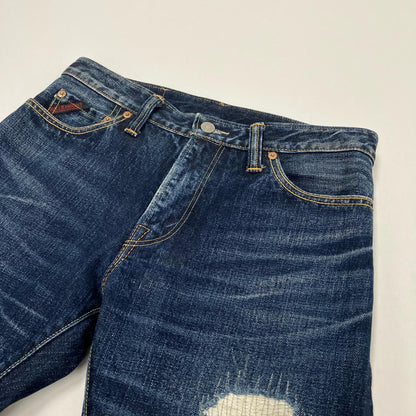THE FLAT HEAD | ザフラットヘッド R.J.B 加工デニム デニムパンツ D006R インディゴ【イオン広店】