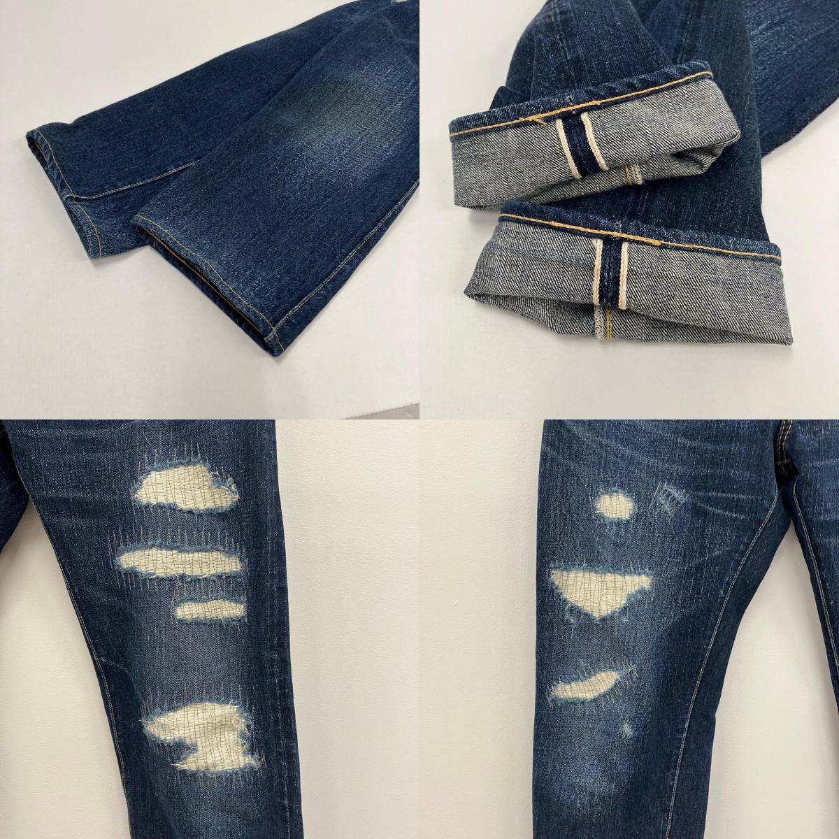 THE FLAT HEAD | ザフラットヘッド R.J.B 加工デニム デニムパンツ D006R インディゴ【イオン広店】