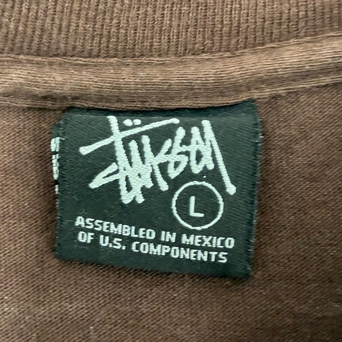 STUSSY | ステューシー COMPARED TO WHAT? 半袖Ｔシャツ ブラウン サイズ：L【イオン広店】