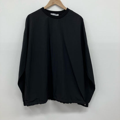 compact nylon pullover 長袖シャツ 01036-002 ブラック【イオン広店】