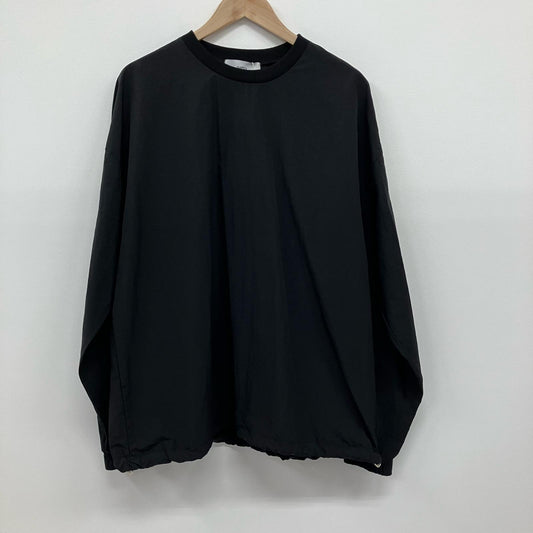 compact nylon pullover 長袖シャツ 01036-002 ブラック【イオン広店】