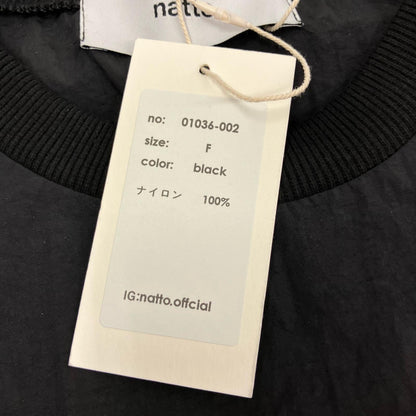 compact nylon pullover 長袖シャツ 01036-002 ブラック【イオン広店】