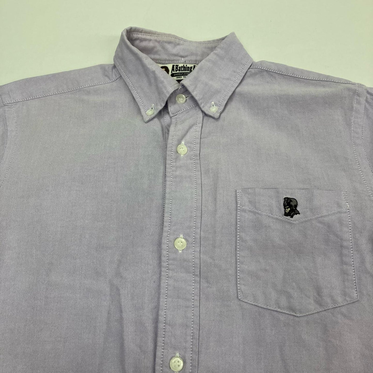 A BATHING APE | アベイシングエイプ 半袖シャツ パープル サイズ：S【イオン広店】