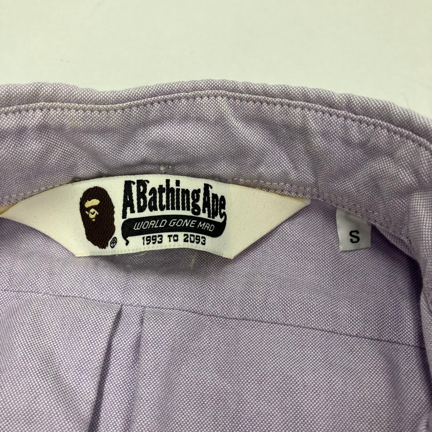 A BATHING APE | アベイシングエイプ 半袖シャツ パープル サイズ：S【イオン広店】