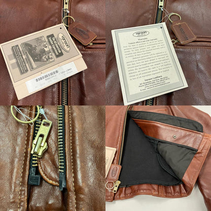 VANSON | バンソン MODEL B シングルライダース ライダースジャケット ブラウン サイズ：38【イオン広店】