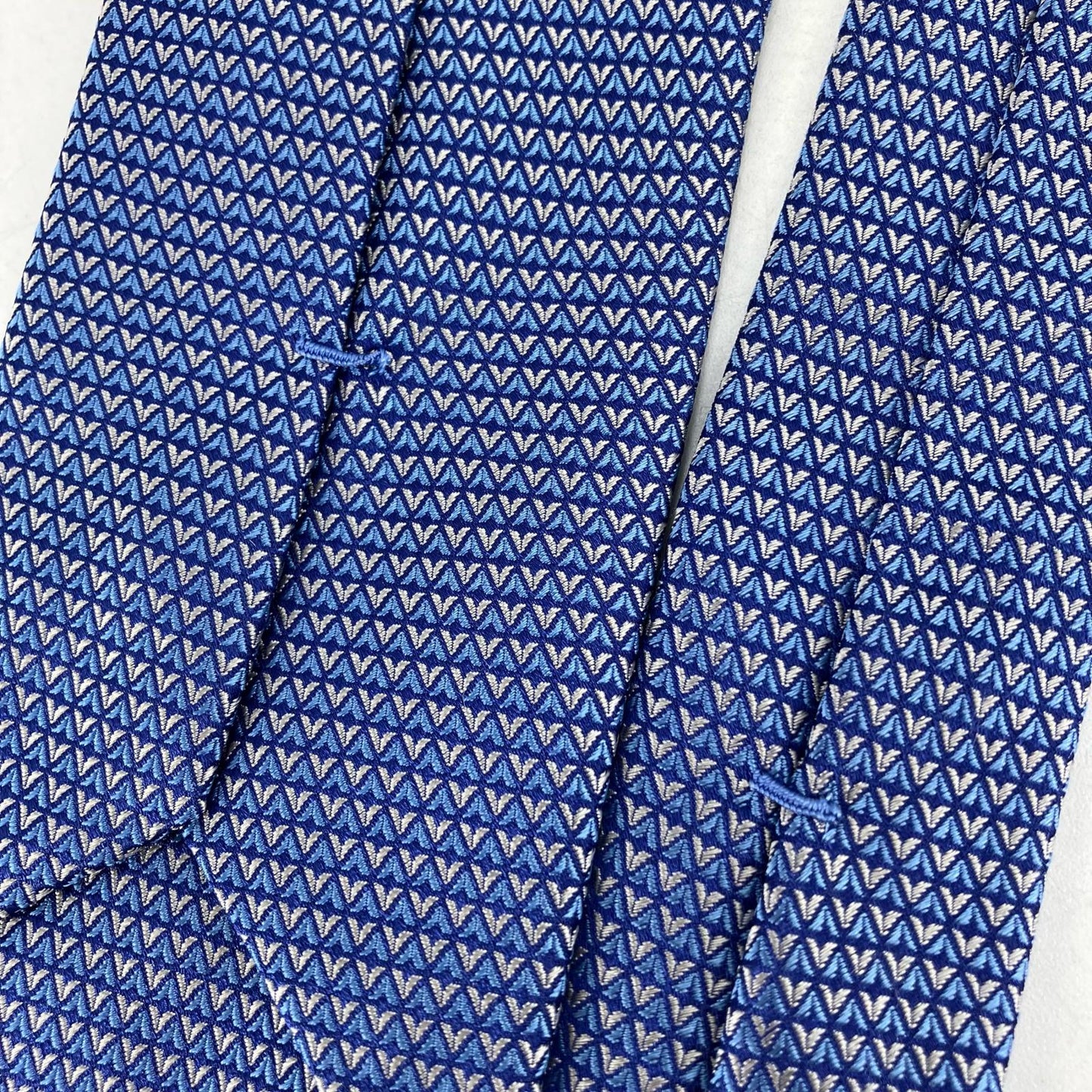 LOUIS VUITTON | ルイ・ヴィトン ネクタイ･ダイヤモンドブイ8CM ネクタイ M71200 ライトブルー【イオン広店】