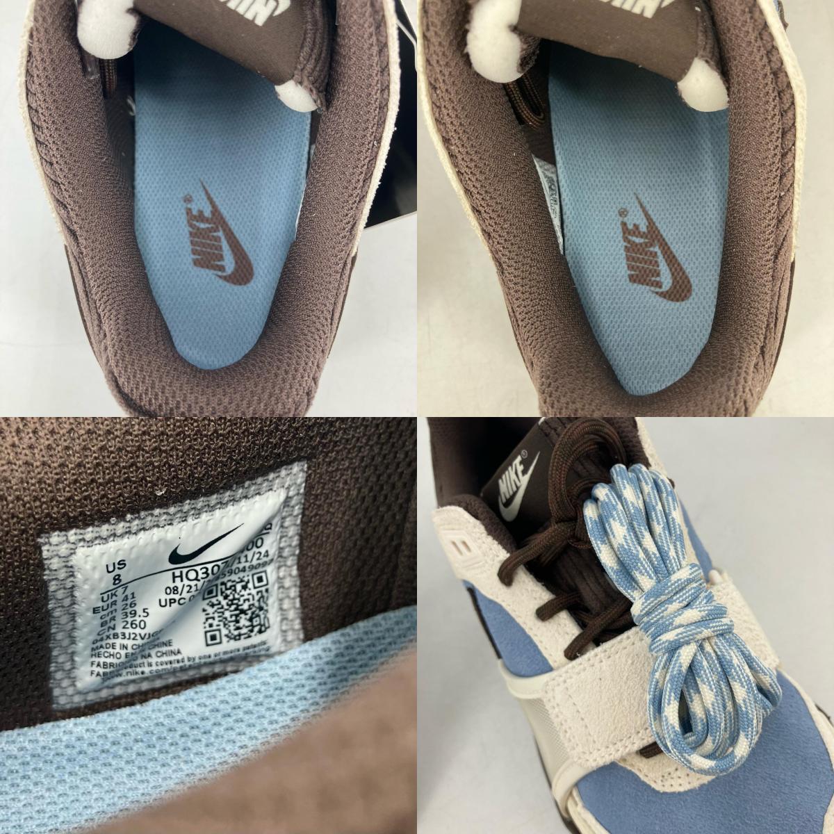 NIKE | ナイキ Travis Scott × Nike Zoom Field Jaxx スニーカー HQ3072-400 ブラウン 26cm【イオン広店】