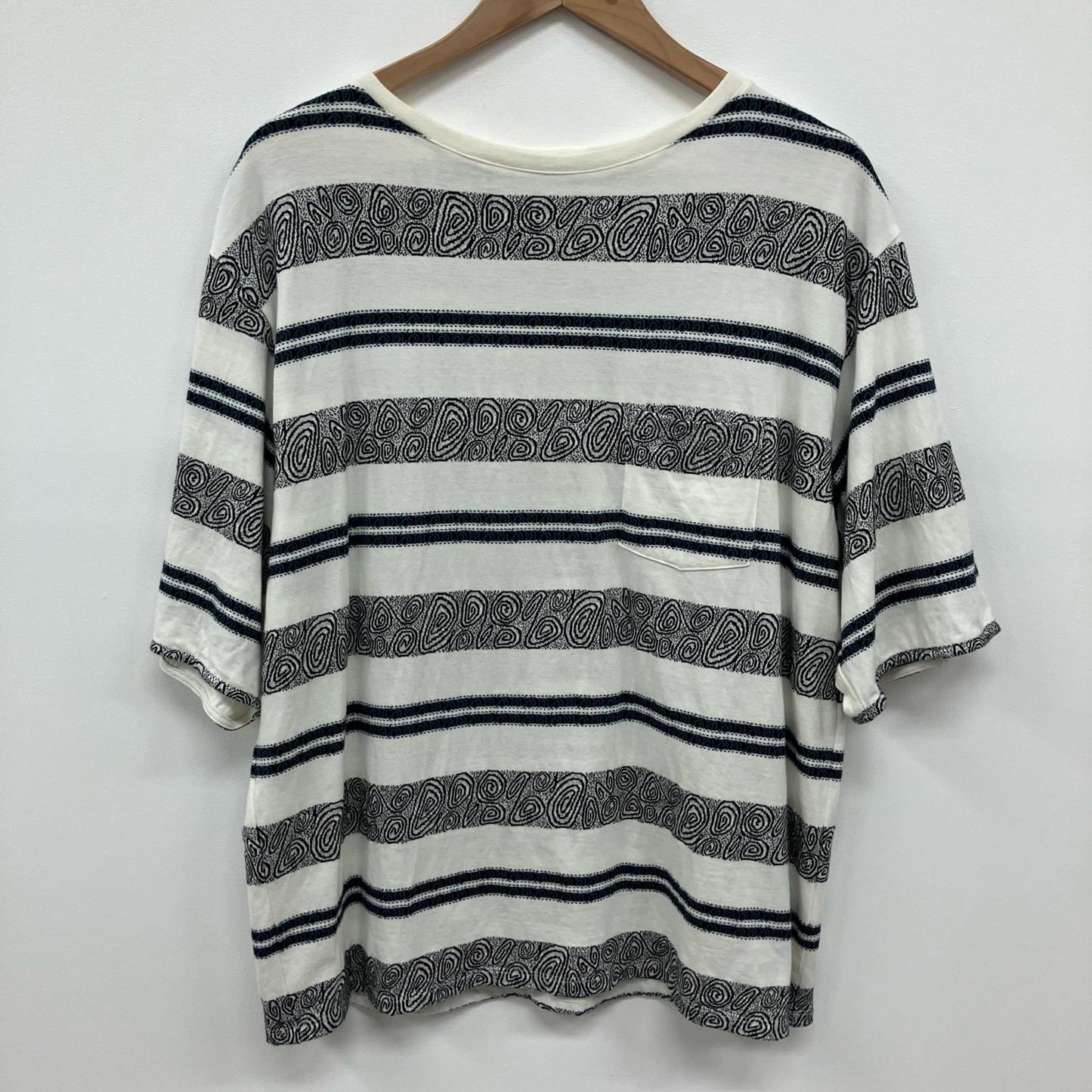CRABBIE ジャガードボーダー柄Tシャツ　The DUFFER N NEPHEWS 半袖Ｔシャツ DN1202C2 サイズ：M【イオン広店】
