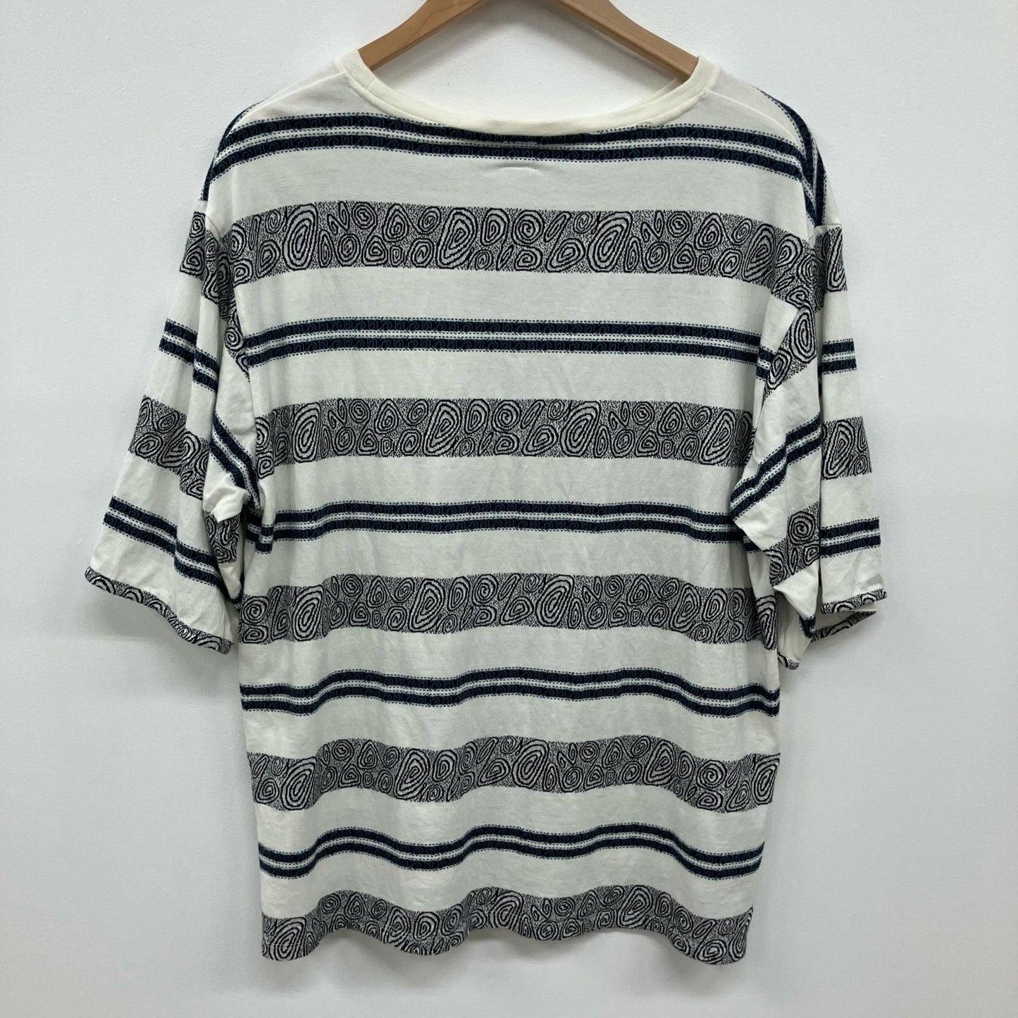 CRABBIE ジャガードボーダー柄Tシャツ　The DUFFER N NEPHEWS 半袖Ｔシャツ DN1202C2 サイズ：M【イオン広店】