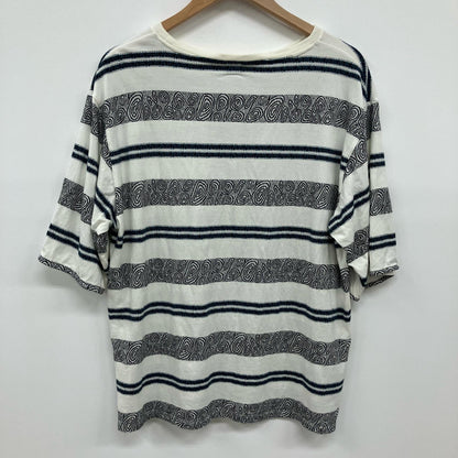 CRABBIE ジャガードボーダー柄Tシャツ　The DUFFER N NEPHEWS 半袖Ｔシャツ DN1202C2 サイズ：M【イオン広店】