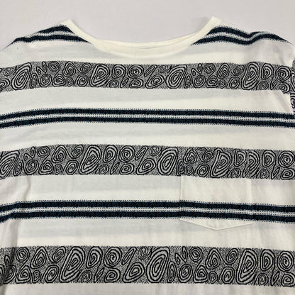 CRABBIE ジャガードボーダー柄Tシャツ　The DUFFER N NEPHEWS 半袖Ｔシャツ DN1202C2 サイズ：M【イオン広店】