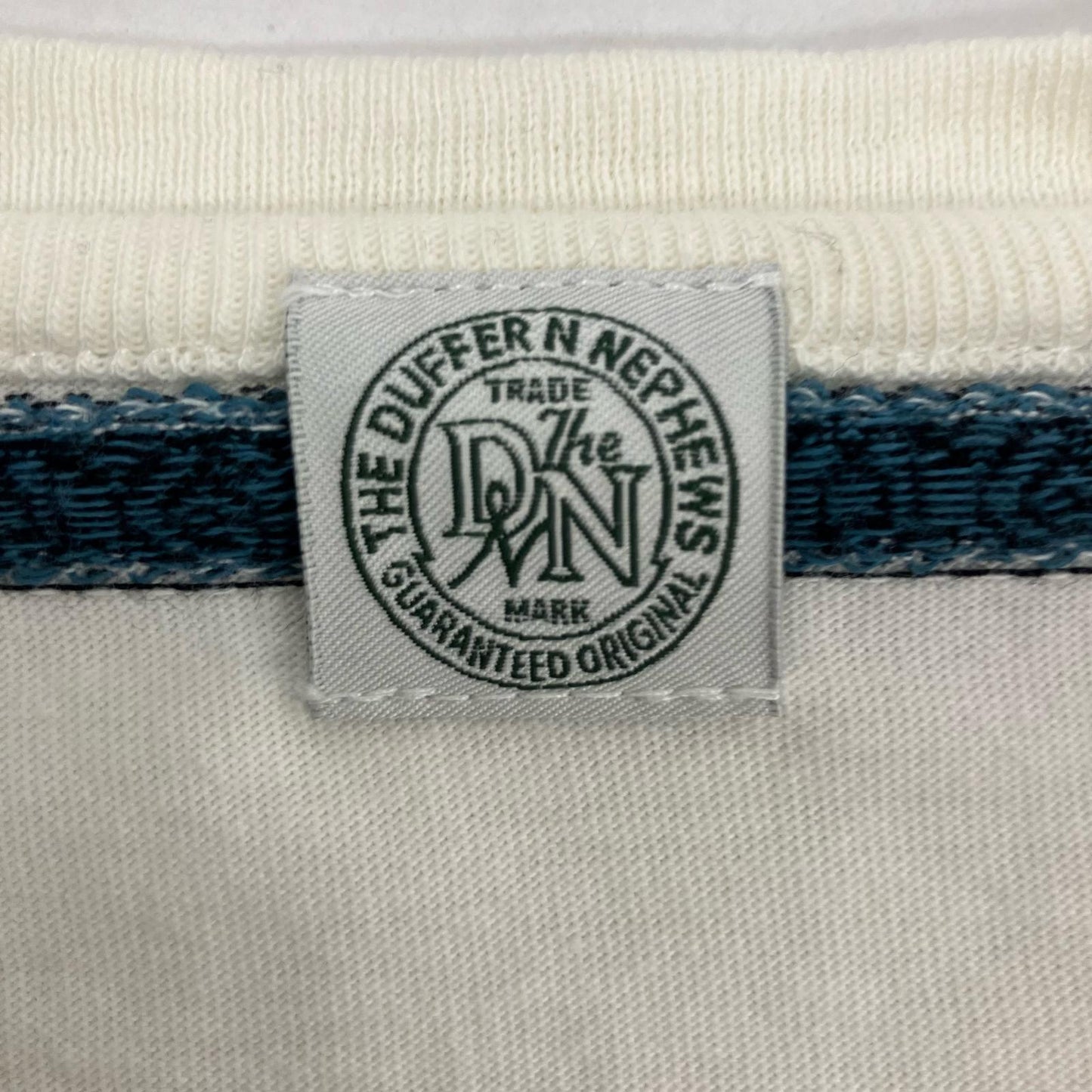 CRABBIE ジャガードボーダー柄Tシャツ　The DUFFER N NEPHEWS 半袖Ｔシャツ DN1202C2 サイズ：M【イオン広店】