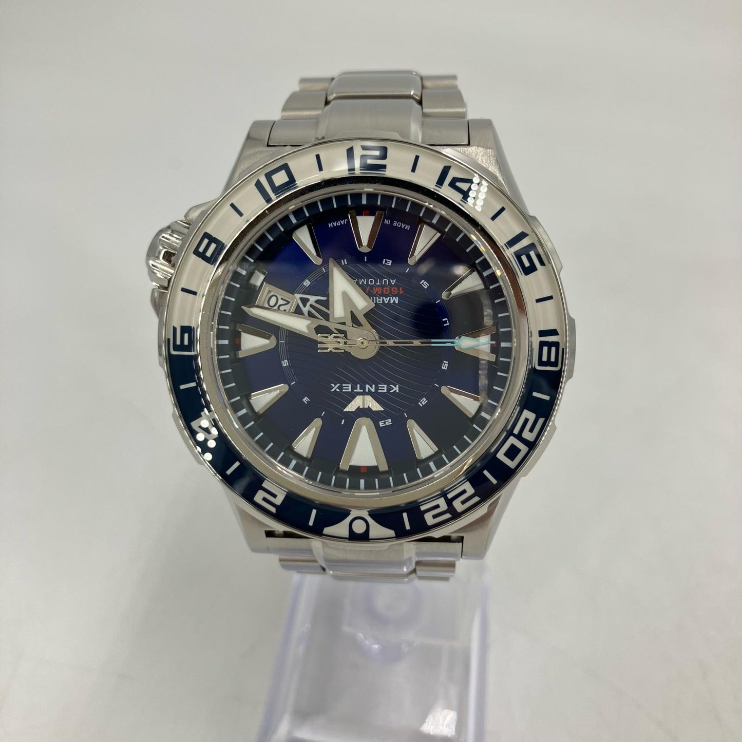 Kentex | ケンテックス MARINE GMT アナログ自動巻き 腕時計 S820X シルバー【イオン広店】